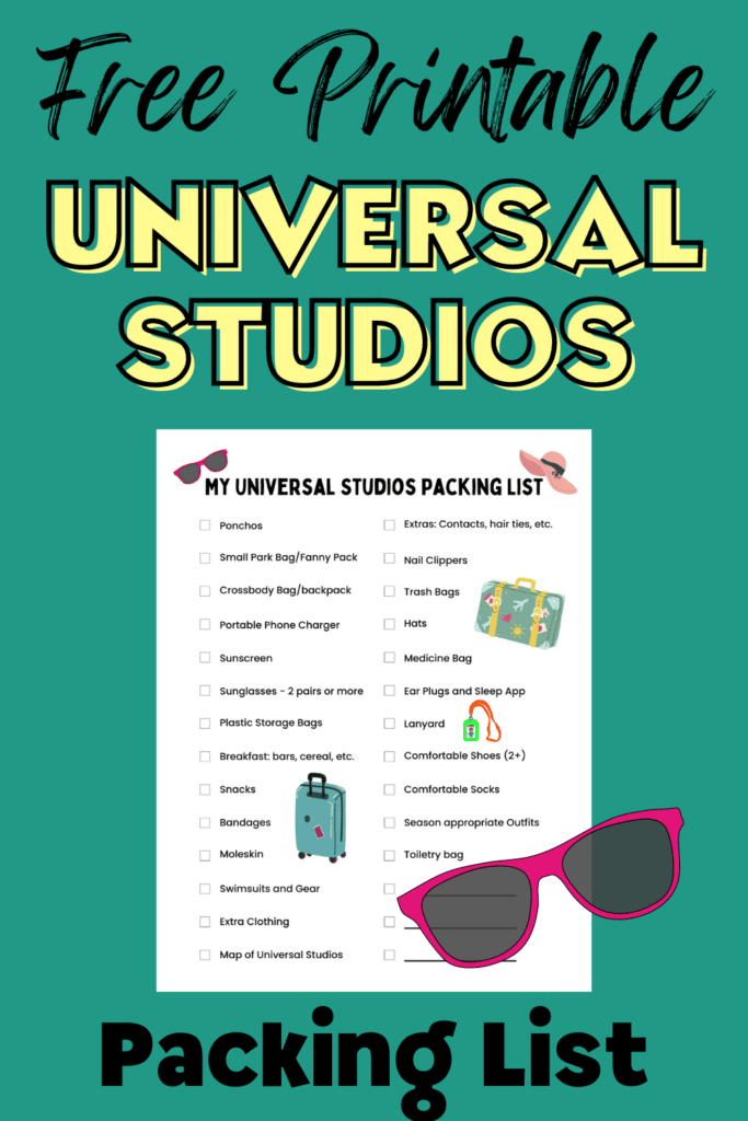 Packing List for Universal Studios Orlando (Free Printable!)