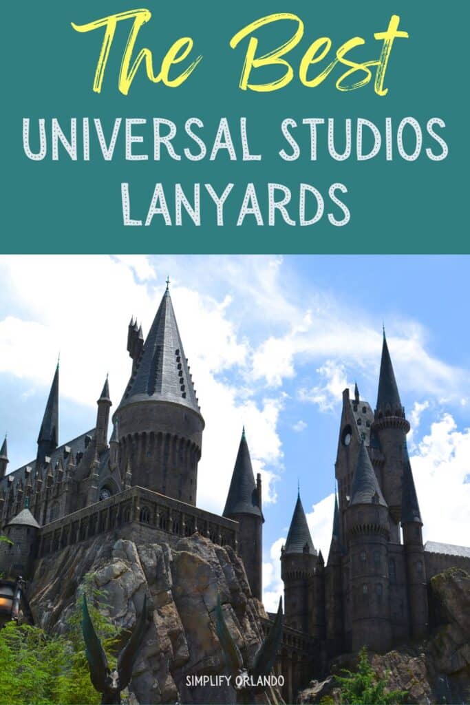 The Best Universal studios lanyards - find what you need for your next trip to Universal Studios theme park - pic of Hogwarts in the Wizarding World of Harry Potter. 