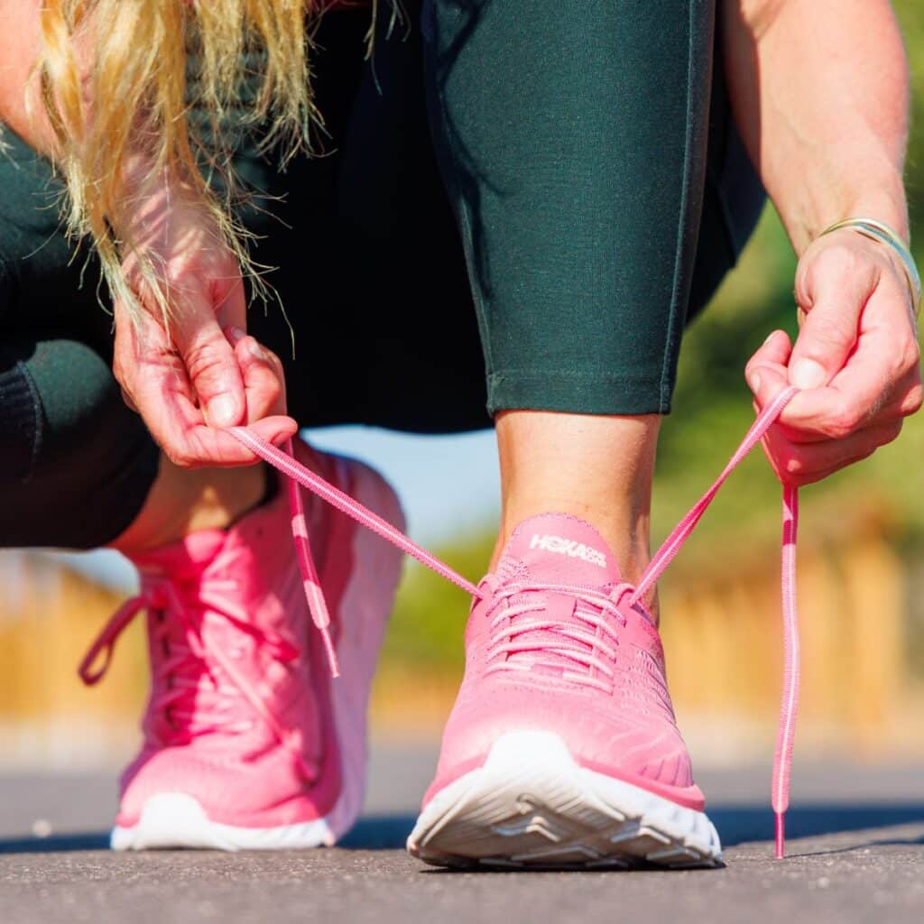 pink hoka sneakers