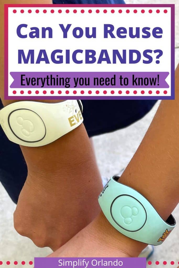 Can you Reuse Magic Bands?  Everything you need to know.  2 children showing off their magicbands