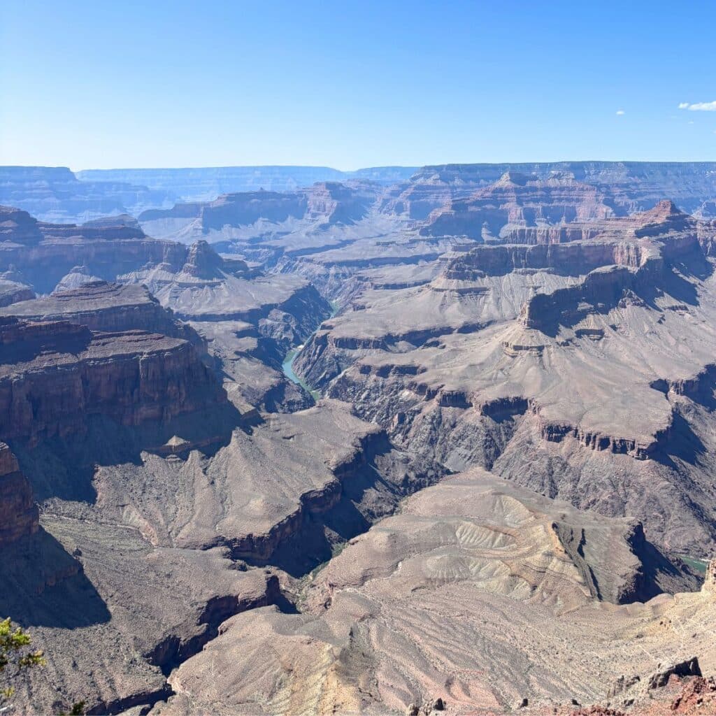 Beautiful view of the Colorado river and the Grand Canyon