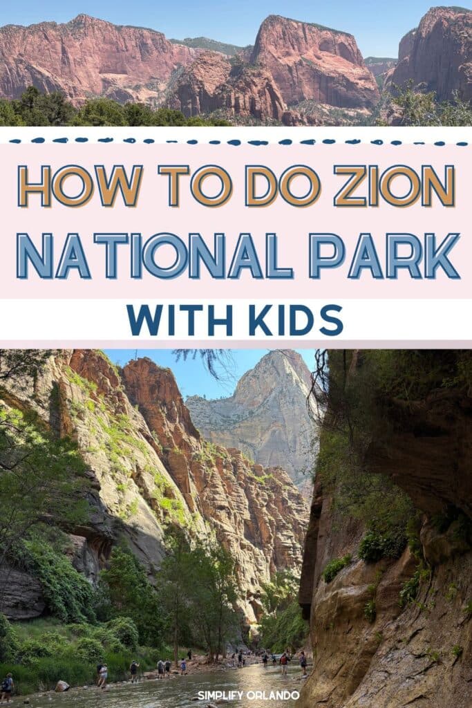 the narrows shown - How to do Zion national park with kids