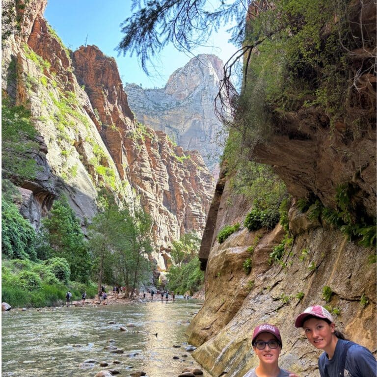 Zion National Park with kids - The Narrows shown.