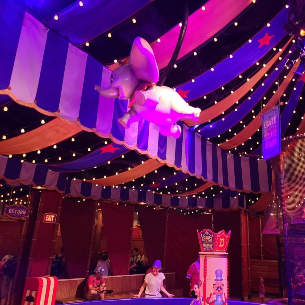 inside playground at Dumbo ride