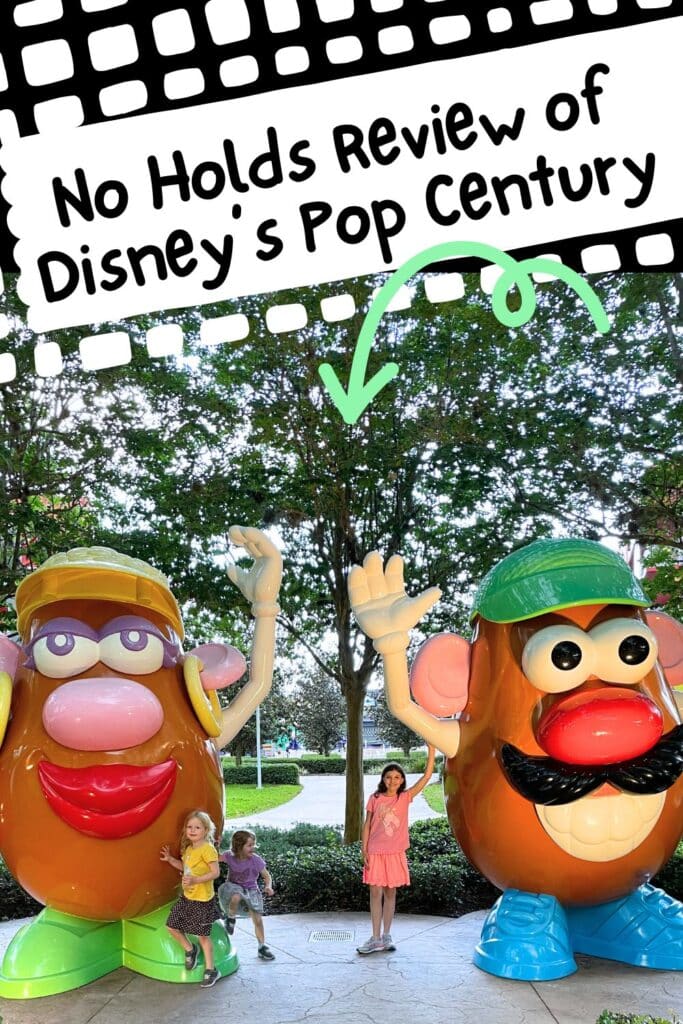 No holds review of Disney's Pop Century - kids with Mr. Potato head