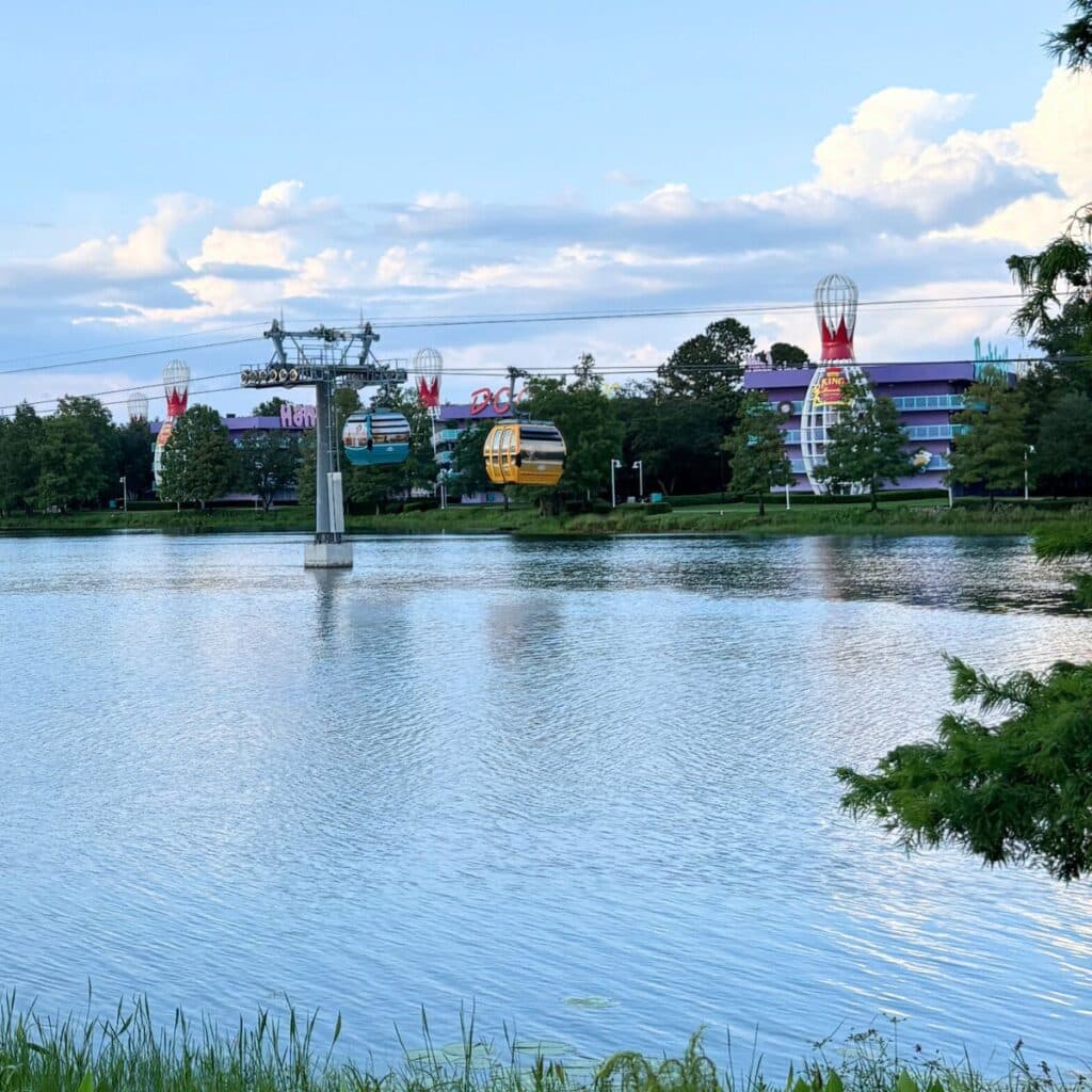 skyliner with Pop Century resort in background