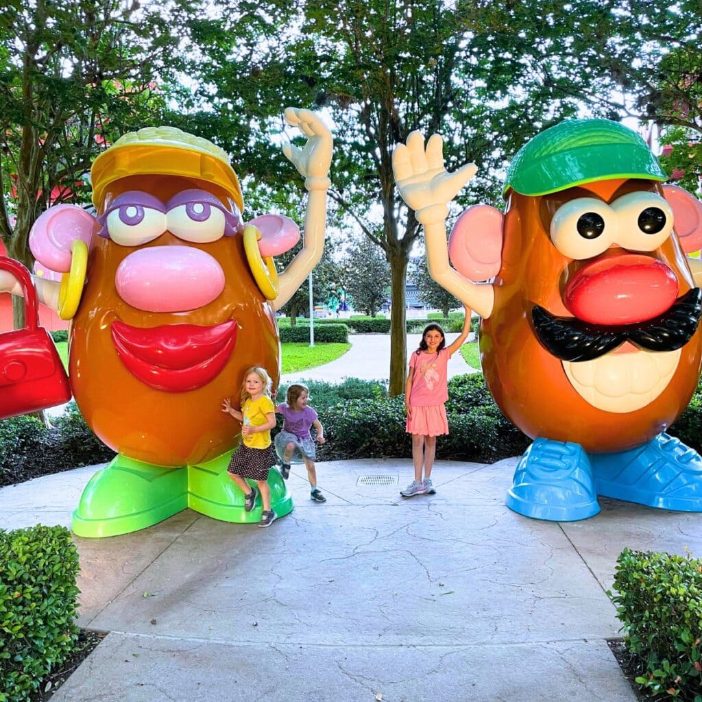 Mr. and Mrs. Potato Head at Disney's Pop Century resort