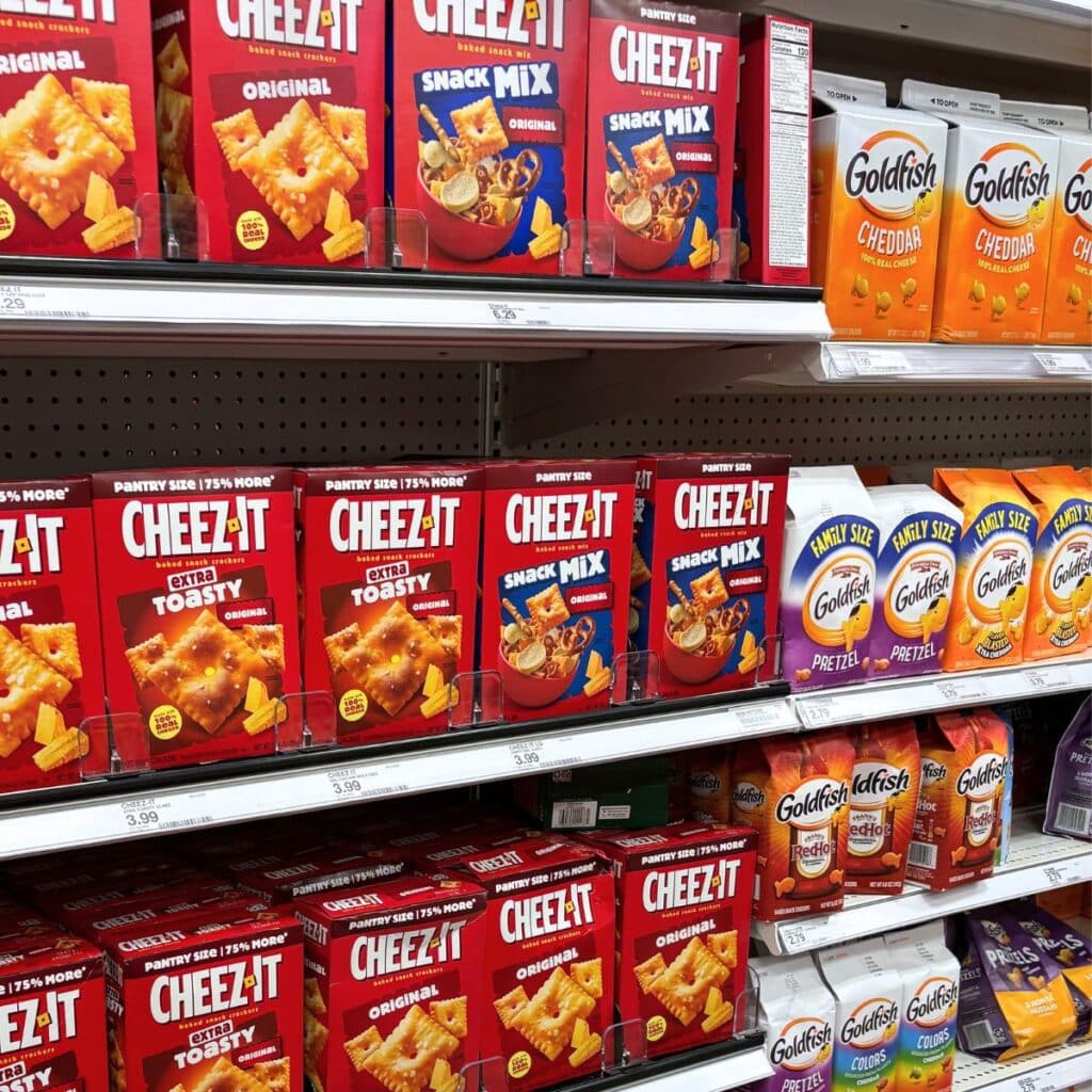 crackers - Cheez-Its and Goldfish