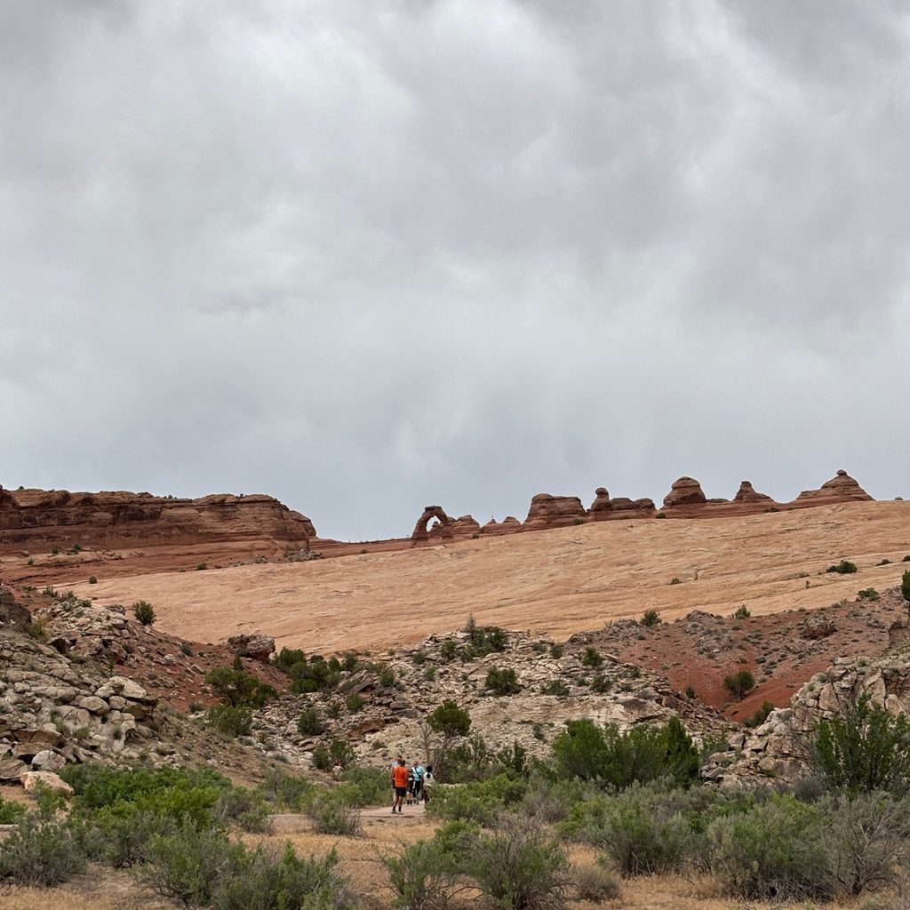 lower view point of Delicate Arch at Arches National Park