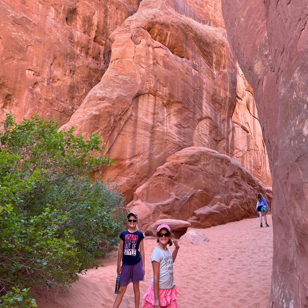 Sand Dune arch trail at Arches National Park
